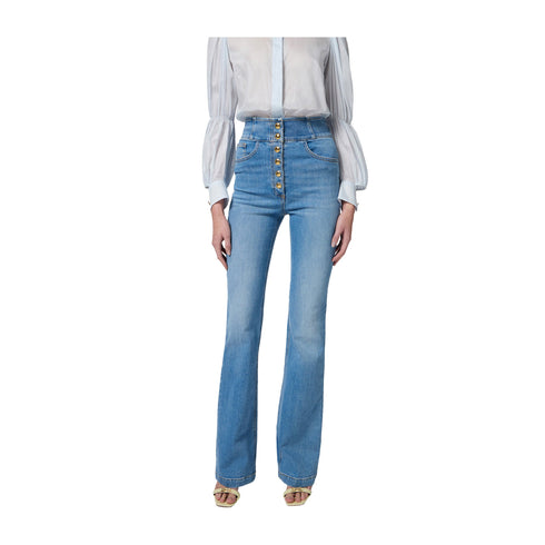 Elisabetta Franchi Jeans Jeans Donna cinque tasche flare Light blu - Francavilla Moda